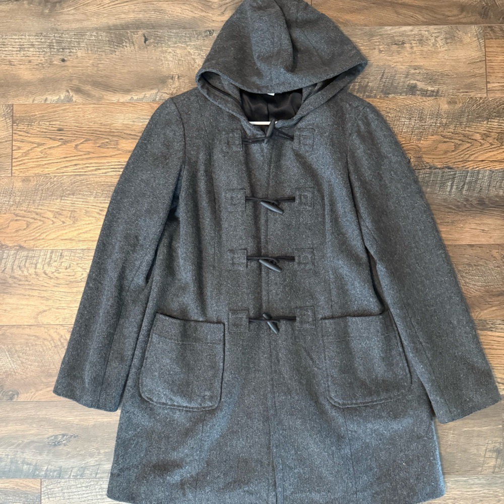 Motherhood Maternity Charcoal Grey Peacoat or Postpartum